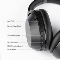 Selencia Urban Play Draadloze Koptelefoon - Active Noise Cancelling - Met Opbergcase - Midnight Black