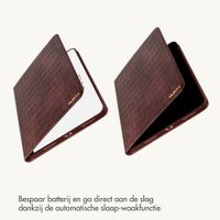 Selencia Croco bookcase Apple iPad 11 (2025) 11 inch A16 / iPad 10 (2022) 10.9 inch - Burgundy
