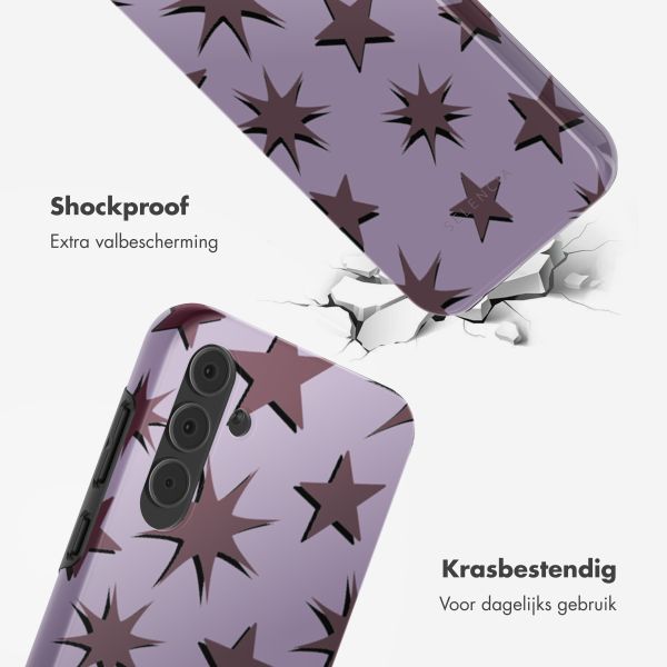 Selencia Vivid Tough Backcover Samsung Galaxy A55 - Stars Plum Lilac