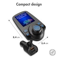 imoshion FM Transmitter met scherm, USB-C poort & Quick Charge - Zwart