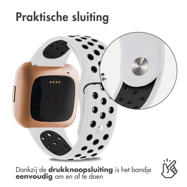 imoshion Siliconen sport bandje Fitbit Versa 2 / Versa Lite - Wit / Zwart