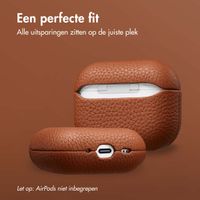 Accezz Echt Leren Case voor de Apple AirPods Pro 3 - Cognac
