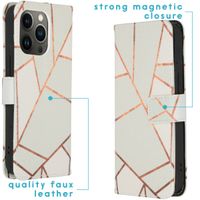 imoshion Design Softcase Bookcase iPhone 13 Pro - White Graphic