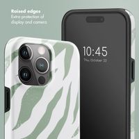 Selencia Vivid Back Cover Apple iPhone 15 Pro Max - Colourful Zebra Sage Green