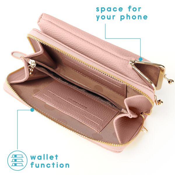 imoshion Vegan Lederen Telefoontasje Crossbody - Roze