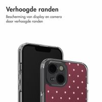 imoshion Design hoesje Apple iPhone 13 - Polka Dot Bordeaux