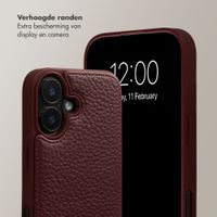 Selencia Nova Telefoonhoes met Koord en Pashouder Apple iPhone 17 - Bold Burgundy
