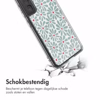 imoshion Design hoesje Samsung Galaxy S21 FE - Bloom Love Sage Green