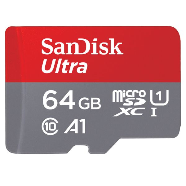 SanDisk microSD Ultra - 64GB - inclusief SD Adapter - Full HD