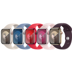 Apple 5 Pack Sport Band voor de Apple Watch | 38/40/41/42 mm - Maat S/M - Starlight / Winter Blue / Product(RED) / Light Pink / Elderberry