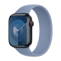 Apple 2 Pack Siliconen solobandje Apple Watch | 44/45/46/49 mm - Maat 10 - Winter Blue/ Sprout Green