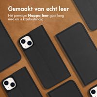 Accezz Premium Leather Slim Bookcase iPhone 14 Plus - Zwart