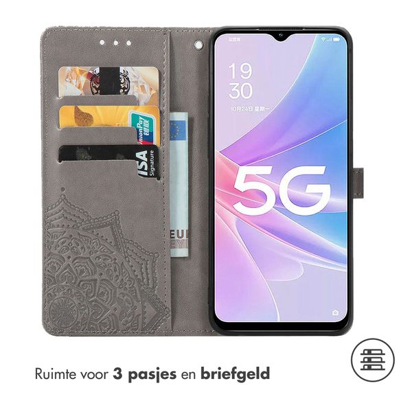 imoshion Mandala Bookcase Oppo A58 (4G) - Grijs