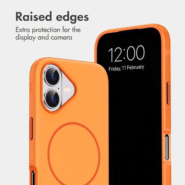 imoshion Colour Back Cover with Thin MagSafe Ring Apple iPhone 16 - Orange
