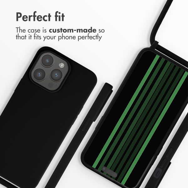 imoshion Silicone Case with Strap Apple iPhone 15 Pro Max - Black