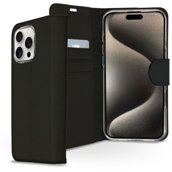 Accezz Wallet Softcase Bookcase iPhone 16 Pro - Zwart