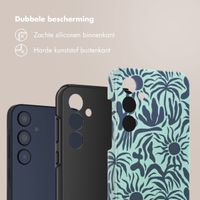 Selencia Vivid Tough Backcover Samsung Galaxy A35 - Tropical Vibes Light Blue