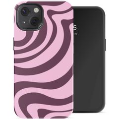 Selencia Vivid Backcover Apple iPhone 13 - Wavy Swirl Pink Plum