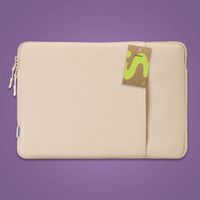 imoshion Laptop hoes 14 inch - Laptopsleeve met vak - Sandstone