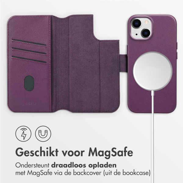 Accezz Leather Bookcase 2-in-1 met MagSafe Apple iPhone 15 - Heath Purple