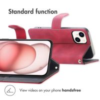 imoshion Bookcase with Strap Apple iPhone 15 - Red