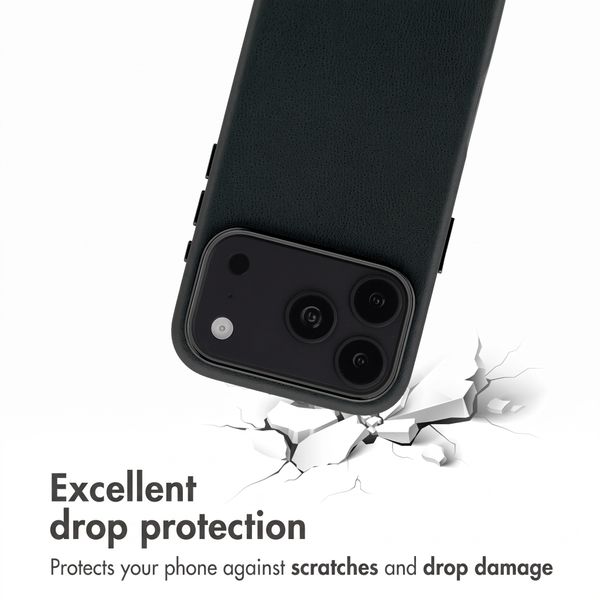 Accezz Leather Case with MagSafe Apple iPhone 18 Pro Max / 17 Pro Max - Onyx Black