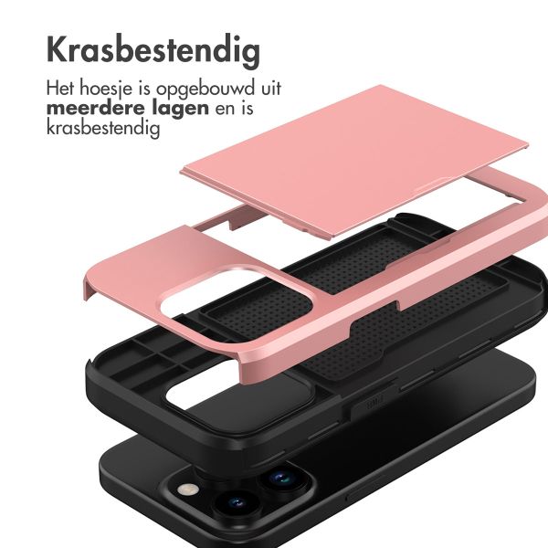 imoshion Backcover met pasjeshouder Apple iPhone 15 Pro - Rosé Goud