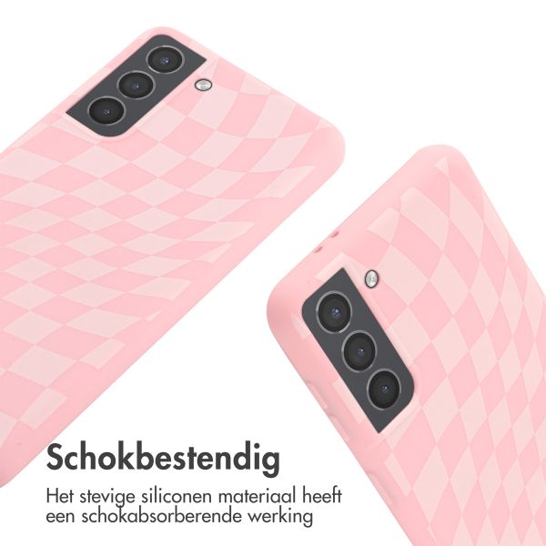 imoshion Siliconen design hoesje met koord Samsung Galaxy S21 - Retro Pink