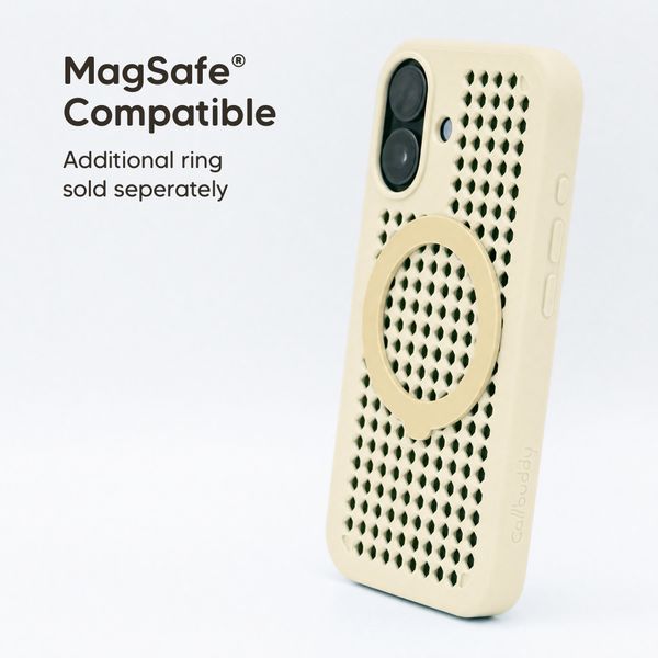 Callbuddy Hoesje met Strap Apple iPhone 17 - Sand Glow