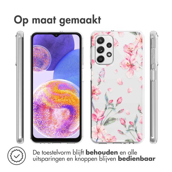 imoshion Design hoesje Samsung Galaxy A23 (5G) - Bloem - Roze