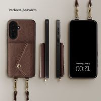 Selencia Sera Telefoonhoes met Koord en Envelop Pashouder Samsung Galaxy A37 (5G) - Chocolate Brown