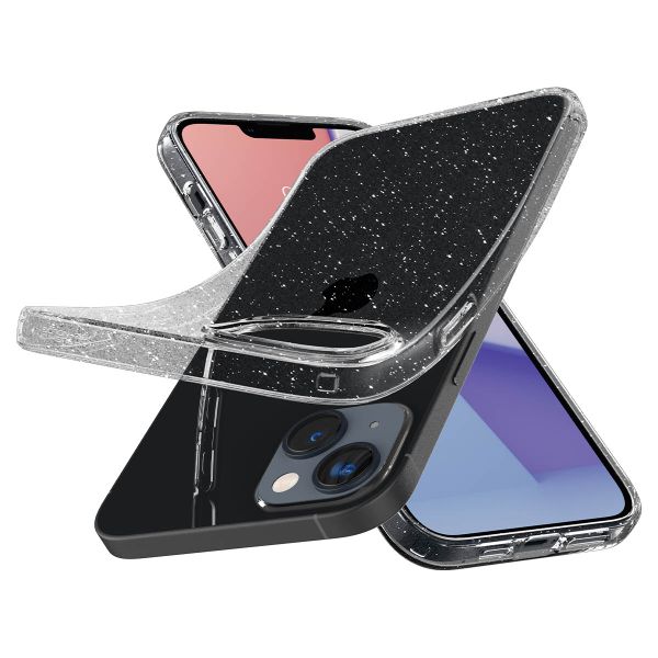 Spigen Liquid Crystal Glitter Backcover iPhone 14 - Transparant