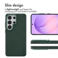 Accezz Leather Back Cover with MagSafe Samsung Galaxy S26 Ultra - Cedar Green