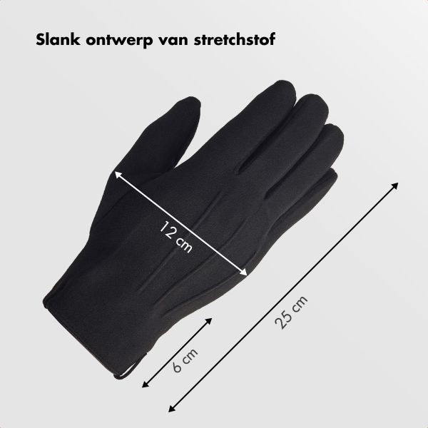 Selencia Suède Look Touchscreen Handschoenen - Mannen - Maat L - Zwart