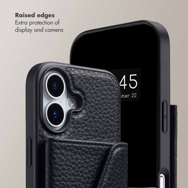 Selencia Sera Phone Case with Cord and Envelope Card Holder Apple iPhone 17 - Black