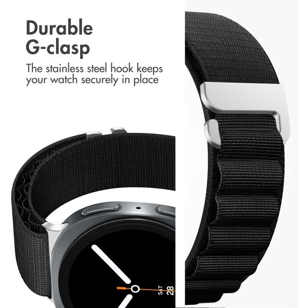imoshion Nylon Alpine Band Samsung Galaxy Watch 9 (40/44mm) / Watch 8 (40/44mm) / Classic (46mm) - Black