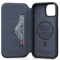 Njorð Collections Genuine Leather MagSafe Wallet Case iPhone 14 - Black