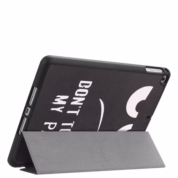 imoshion Design Trifold Bookcase Apple iPad 6 (2018) 9.7 inch / iPad 5 (2017) 9.7 inch / Air 2 (2014)/Air 1 (2013) - Don't touch