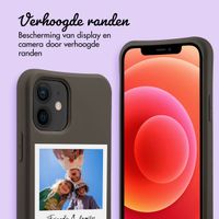 Gepersonaliseerd Color Backcover MagSafe met afneembaar koord en polaroid  iPhone 12 Pro - Black Coffee