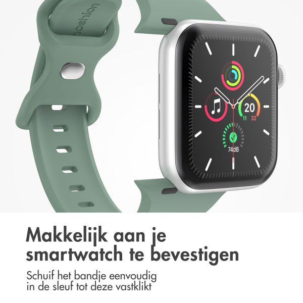 imoshion Siliconen⁺ bandje Apple Watch Series 1 t/m 9 / SE (38/40/41 mm) | Series 10 / 11 (42 mm) - Maat S/M - Pine