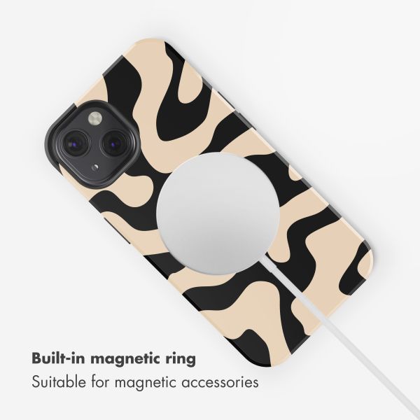 Selencia Vivid Back Cover with MagSafe Apple iPhone 13 - Art Wave Black