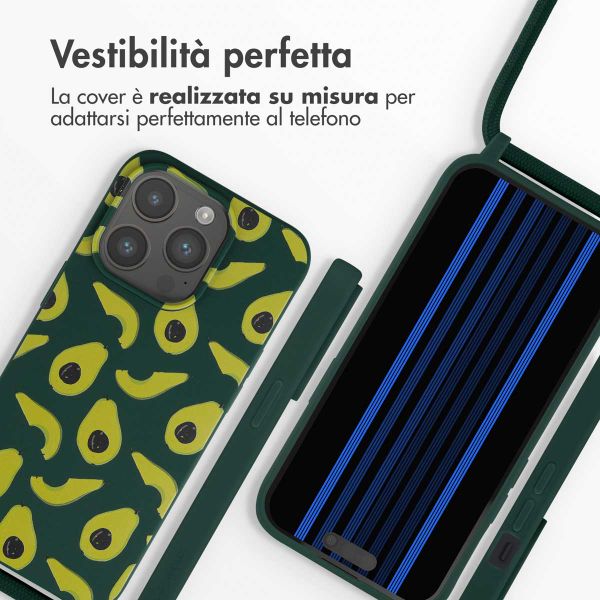 imoshion Siliconen design hoesje met koord Apple iPhone 15 Pro - Avocado Green