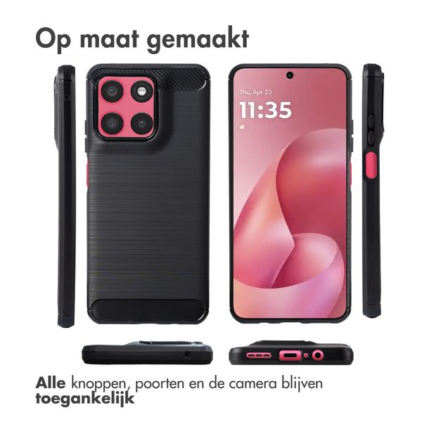 imoshion Brushed Backcover Motorola Moto G57 Power - Zwart