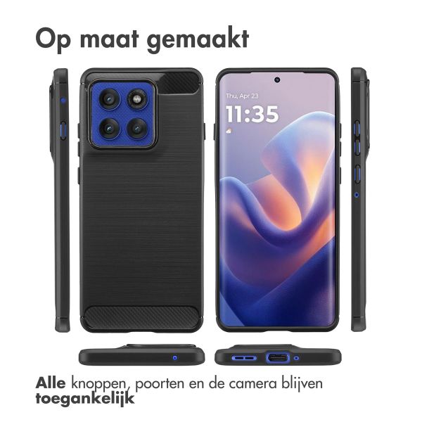 imoshion Brushed Backcover Motorola Edge 60 Pro - Zwart