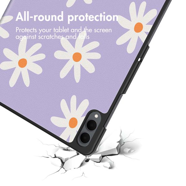 imoshion Design Trifold Bookcase Samsung Galaxy Tab S11 Ultra - Flowers Distance