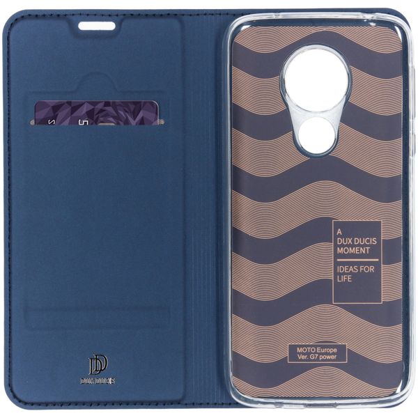 Dux Ducis Slim Softcase Bookcase Motorola Moto G7 Power - Donkerblauw