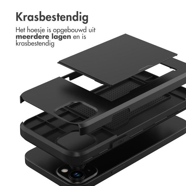 imoshion Backcover met pasjeshouder Apple iPhone 15 Plus - Zwart