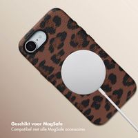 Selencia Sabi Backcover Panterprint met MagSafe Apple iPhone 16e - Mocha Brown