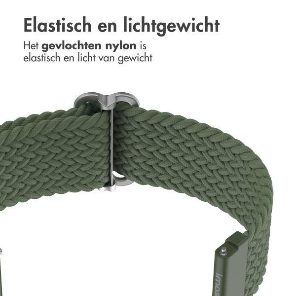 imoshion Nylon geweven bandje Samsung Galaxy Watch 7 40/44 mm - Donkergroen