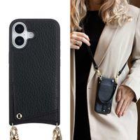 Selencia Nova Telefoonhoes met Koord en Pashouder Apple iPhone 17 - Zwart